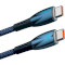 Кабель BASEUS Glimmer Series Fast Charging Data Cable Type-C to Type-C 100W 1м Blue (CADH000703)