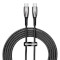 Кабель BASEUS Glimmer Series Fast Charging Data Cable Type-C to Type-C 100W 2м Black (CADH000801)