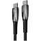 Кабель BASEUS Glimmer Series Fast Charging Data Cable Type-C to Type-C 100W 2м Black (CADH000801)