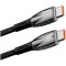 Кабель BASEUS Glimmer Series Fast Charging Data Cable Type-C to Type-C 100W 2м Black (CADH000801)