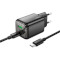 Зарядний пристрій HOCO N53 Monsoon 1xUSB-A, 1xUSB-C, PD30W, QC3.0 Black w/Type-C to Type-C cable (6942007630467)