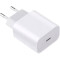 Зарядное устройство DENMEN DC06 1xUSB-C 20W 3.6A White w/Type-C to Lightning cable