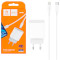 Зарядное устройство DENMEN DC06 1xUSB-C 20W 3.6A White w/Type-C to Lightning cable