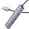 USB-хаб BOROFONE DH12 Smart 4-in-1 USB-A to 4xUSB2.0 Metal Gray