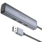 USB-хаб BOROFONE DH12 Smart 4-in-1 USB-A to 4xUSB2.0 Metal Gray