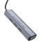 USB-хаб BOROFONE DH12 Smart 4-in-1 USB-A to 4xUSB2.0 Metal Gray