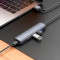 USB-хаб BOROFONE DH12 Smart 4-in-1 USB-A to 4xUSB2.0 Metal Gray