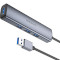 USB-хаб BOROFONE DH12 Smart 4-in-1 USB-A to 4xUSB3.0 Metal Gray