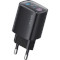 Зарядний пристрій USAMS CC229 30W GaN Display Fast Charger Black (CC229TC01)