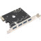 Контроллер VOLTRONIC PCIe to 4xUSB 3.0 (YT=C-PCI-E=>4*USB3.0)