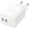 Зарядний пристрій BOROFONE BN9 Reacher 2xUSB-C, PD35W White