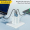 Зарядний пристрій ESSAGER ES-CD42 70W 1xUSB-A, 1xUSB-C GaN Travel Charger White (EZCT70-YQB02-Z)