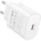 Зарядний пристрій BOROFONE BA82A Platinum 1xUSB-C, PD25W, QC3.0 White