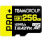 Карта пам'яті TEAM microSDXC Pro+ 256GB UHS-I U3 V30 A2 Class 10 + SD-adapter (TPPMSDX256GIA2V3003)