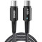 Кабель ESSAGER PD60W Fast Charge Data Cable Type-C to Type-C 1м Black (EXCTT2-CG03)