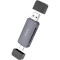 Кардрідер HOCO HB45 Spirit 2-in-1 USB 3.0 Metal Gray