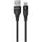 Кабель PROOVE Soft Silicone USB-A to Micro-USB 2.4A 1м Black