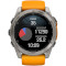 Смарт-годинник GARMIN Fenix 8 Sapphire 51mm Titanium with Spark Orange/Graphite Silicone Band (010-02905-11)