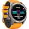 Смарт-годинник GARMIN Fenix 8 Sapphire 51mm Titanium with Spark Orange/Graphite Silicone Band (010-02905-11)