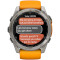 Смарт-годинник GARMIN Fenix 8 Sapphire 51mm Titanium with Spark Orange/Graphite Silicone Band (010-02905-11)