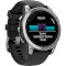 Смарт-годинник GARMIN Fenix E 47mm Stainless Steel with Black Silicone Band (010-03025-00)