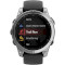 Смарт-годинник GARMIN Fenix E 47mm Stainless Steel with Black Silicone Band (010-03025-00)