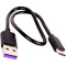 Кабель COLORWAY PVC USB to Type-C 2.4A 0.3м Black (CW-CBUC059-BK)