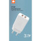 Зарядное устройство WUW C155 2xUSB-A, 3.1A White