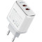 Зарядное устройство LOGICPOWER 35WCH 2xUSB-C, 35W White w/Type-C to Lightning cable