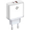 Зарядний пристрій LOGICPOWER 45WCH 1xUSB-A, 1xUSB-C, 45W White w/Type-C to Type-C cable