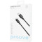 Кабель PROOVE Striped Silicone USB-A to Type-C 1м Black