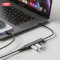 USB-хаб XO HUB014B 4-in-1 USB-C to 3xUSB3.0, TF