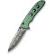 Складаний ніж CIVIVI Hyperpulse Damascus Blade Aluninium Handle Green