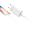 Зарядний пристрій DENMEN DC01L 1xUSB-A, 2.4A White w/Lightning cable