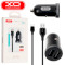 Автомобильное зарядное устройство XO TZ08 2xUSB-A, 2.1A Car Charger Black w/Micro-USB cable (TZ08-M-BK)