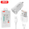 Автомобильное зарядное устройство XO TZ08 2xUSB-A, 2.1A Car Charger White w/Micro-USB cable (TZ08-M-WH)