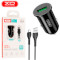 Автомобильное зарядное устройство XO TZ12 1xUSB-A, QC3.0, 18W Car Charger Black w/Micro-USB cable (TZ12-M-BK)