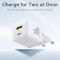 Зарядний пристрій BASEUS Palm Fast Charger C+U 30W EU Moon White (P1011160A213-00)