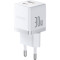 Зарядний пристрій BASEUS Palm Fast Charger C+U 30W EU Moon White w/Type-C to Type-C cable (P1011160A213-01)