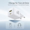 Зарядний пристрій BASEUS Palm Fast Charger C+U 30W EU Moon White w/Type-C to Type-C cable (P1011160A213-01)