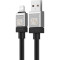 Кабель BASEUS CoolPlay Series Fast Charging Cable USB to iP 2.4A 1м Black (CAKW000401)