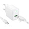 Зарядное устройство BOROFONE BAS42A Potential 1xUSB-A, QC3.0, 18W White w/Micro-USB cable