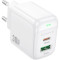 Зарядное устройство BOROFONE BAS45A Potential 1xUSB-A, 1xUSB-C, PD30W, QC3.0 White