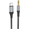 Кабель HOCO UPA26 Fresh AUX Audio Cable Type-C to 3.5mm 1м Black (6942007608824)