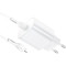 Зарядний пристрій HOCO N22 Jetta 1xUSB-C, PD25W White w/Type-C to Lightning cable (6931474760074)