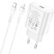 Зарядний пристрій HOCO N22 Jetta 1xUSB-C, PD25W White w/Type-C to Lightning cable (6931474760074)