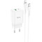 Зарядний пристрій HOCO N28 Founder 1xUSB-A, 1xUSB-C, PD20W, QC3.0 White w/Type-C to Lightning cable (6931474783530)