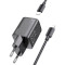 Зарядний пристрій HOCO N40 Mighty 1xUSB-C, PD20W Black w/Type-C to Lightning cable (6942007616980)