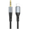 Кабель HOCO UPA22 Silicone Digital Audio Conversion Cable Lightning - AUX 1м Black (6931474769473)