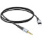 Кабель HOCO UPA22 Silicone Digital Audio Conversion Cable Lightning - AUX 1м Black (6931474769473)